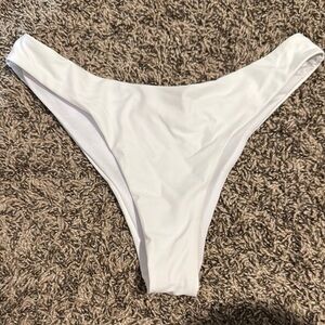SHEIN White High-Cut Bikini